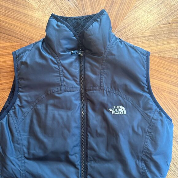 The North Face Mossbud Insulated Reversible Vest Women's Small Black Zip Jacket - Picture 4 of 14